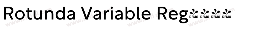 Rotunda Variable Reg字体转换 Rotunda Variable Reg字体转换